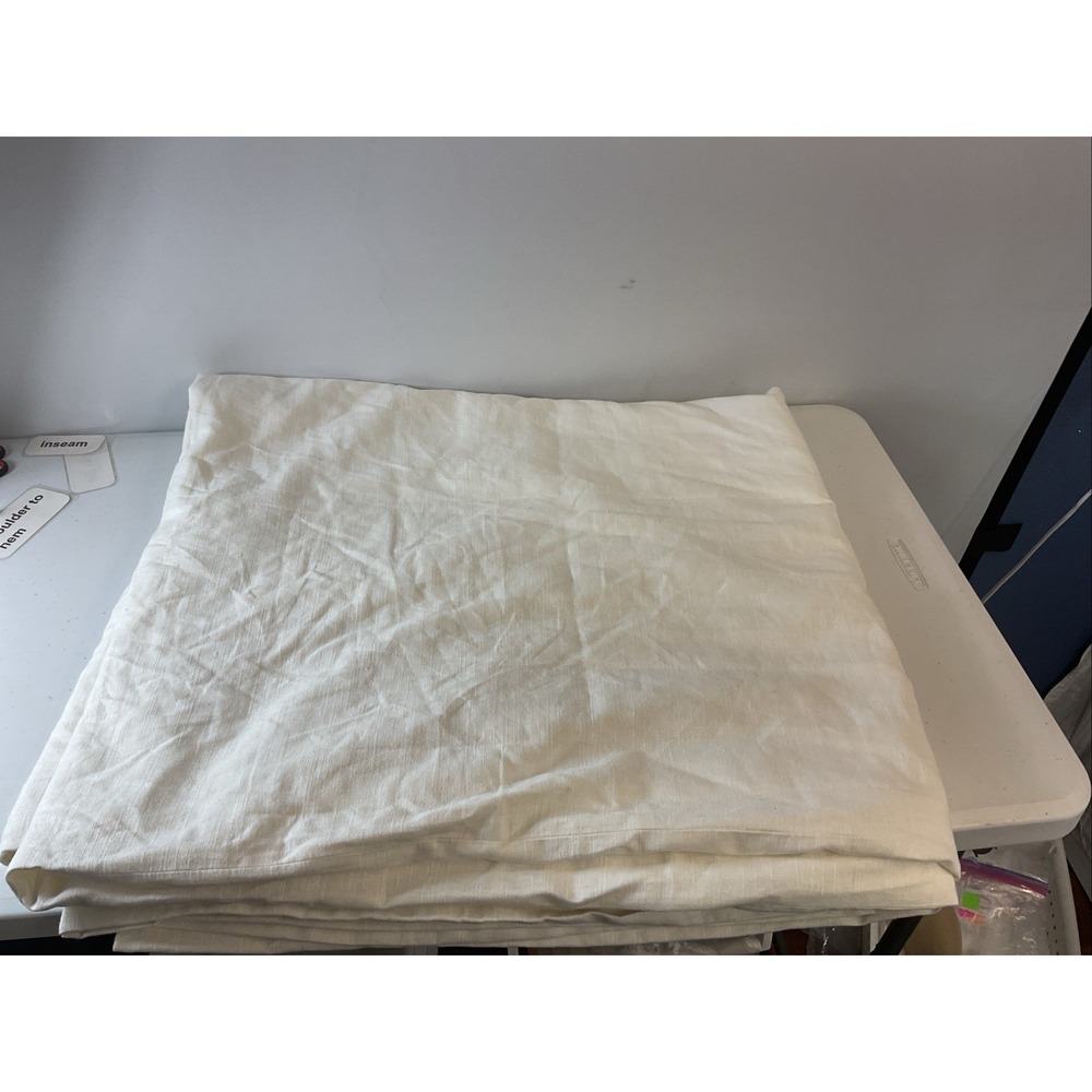 Pottery Barn 3-in-1 lined Linen Curtain‎ Panel 100" x 108" Ivory